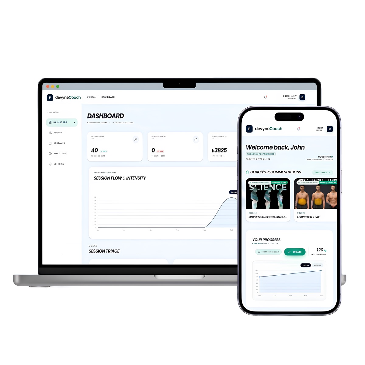 devyneCoach Platform Mockup